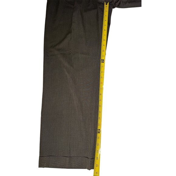 Alan Flusser Men's Dress Pants 38x30 Brown Wool Blend Pleated Classic Fit - Picture 5 of 7